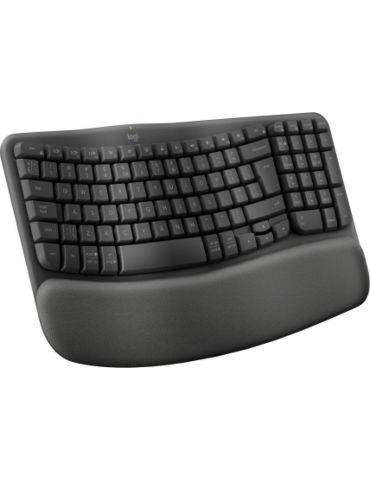 Logitech Wave Keys tastaturi RF Wireless + Bluetooth QWERTY US Internațional Grafit