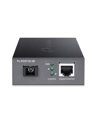 TP-Link TL-FC311A-20 convertoare media pentru rețea 1000 Mbit s Monomodală Negru