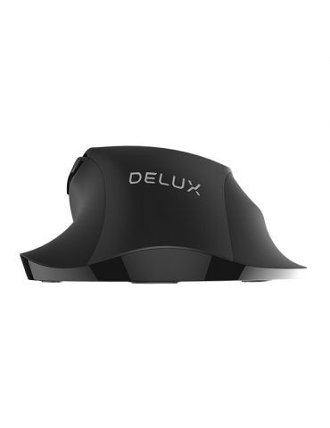 Mouse delux pc sau nb wireless 2.4ghz optic 1600 dpi butoane/scroll 6/1  negru m517gx (include tv 0.18lei) Delux - 1
