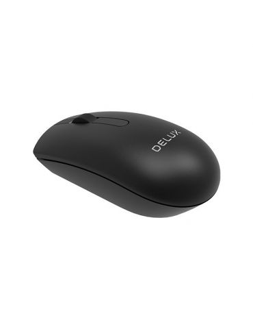 Mouse delux pc sau nb wireless 2.4ghz optic 1000 dpi butoane/scroll 3/1  negru m322gx (include tv 0.18lei) Delux - 1