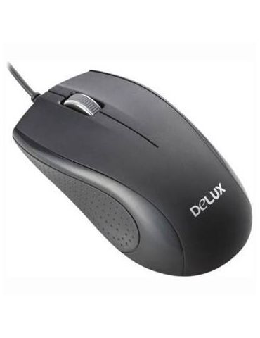Mouse delux pc sau nb cu fir usb optic 800 dpi butoane/scroll 3/1  negru dlm-136bu (include tv 0.18lei) Delux - 1 - Tik.ro