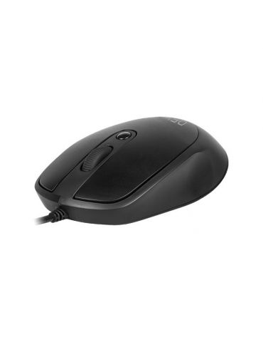 Mouse delux pc sau nb cu fir usb optic 3200 dpi butoane/scroll 4/1  negru m366bu-bk (include tv 0.18lei) Delux - 1