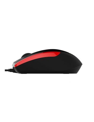 Mouse delux pc sau nb cu fir usb optic 1000 dpi butoane/scroll 3/1  negru-rosu m321bu-br (include tv 0.18lei) Delux - 1