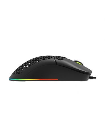 Mouse delux gaming cu fir usb optic 7200 dpi butoane/scroll 7/1 cablu braided negru m700a-bk (include tv 0.18lei) Delux - 1