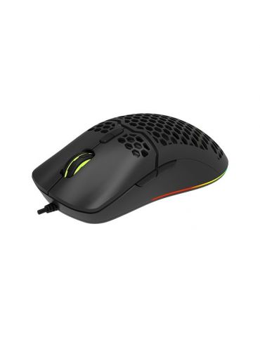 Mouse delux gaming cu fir usb optic 7200 dpi butoane/scroll 7/1 cablu braided negru m700a-bk (include tv 0.18lei) Delux - 1