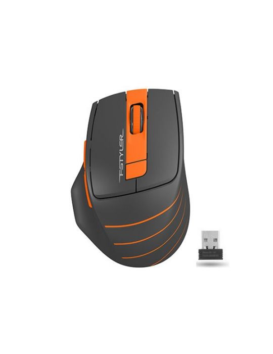 Mouse a4tech fg30 gaming wireless 2.4ghz optic 2000 dpi butoane/scroll 6/1  negru / portocaliu fg30 orange (include tv 0.18lei) 