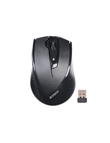 Mouse a4tech pc sau nb wireless 2.4ghz optic 2000 dpi butoane/scroll 5/1 buton selectare viteza negru g9-730fx-bk (include tv 0. - Tik.ro