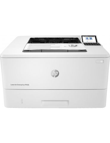 HP LaserJet Enterprise M406dn, Alb-negru, Imprimanta pentru Afaceri, Imprimare, Dimensiune compactă securitate puternică - Tik.ro
