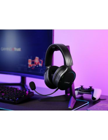 Trust GXT 491 Fayzo Căști Prin cablu & Wireless Bandă de fixare pe cap Gaming USB tip-C Bluetooth Negru