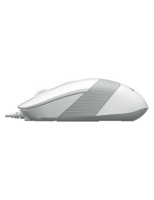Mouse a4tech pc sau nb cu fir usb optic 1200 dpi butoane/scroll 4/1 buton selectare viteza alb / gri fm10 white (include tv 0.18