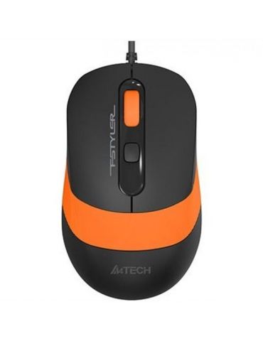 Mouse a4tech fm10 pc sau nb cu fir usb optic 1600 dpi butoane/scroll 4/1  negru / portocaliu fm10 orange (include tv 0.18lei) A4 - Tik.ro