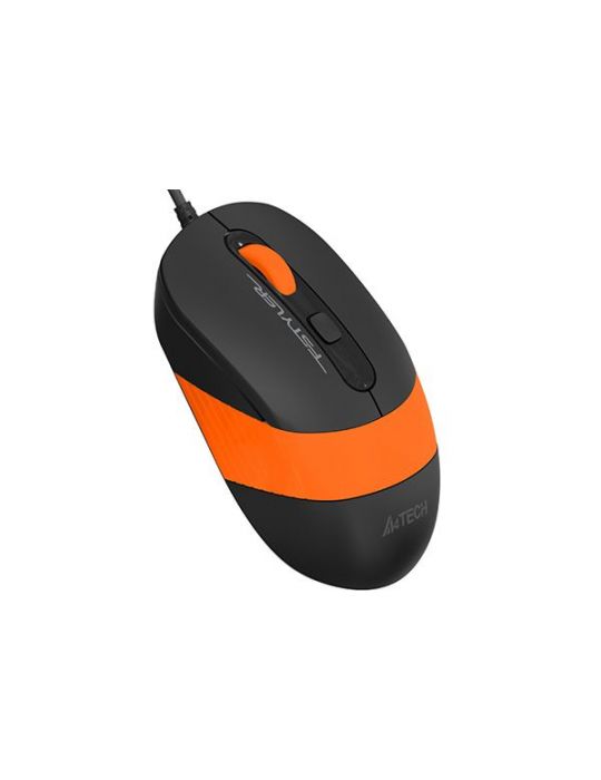 Mouse a4tech fm10 pc sau nb cu fir usb optic 1600 dpi butoane/scroll 4/1  negru / portocaliu fm10 orange (include tv 0.18lei) A4