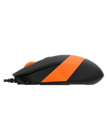 Mouse a4tech fm10 pc sau nb cu fir usb optic 1600 dpi butoane/scroll 4/1  negru / portocaliu fm10 orange (include tv 0.18lei) A4