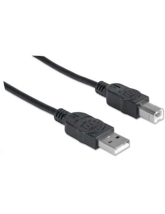 Manhattan 333382 cabluri USB 3 m USB 2.0 USB A USB B Negru