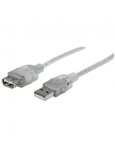 Manhattan 340496 cabluri USB 3 m USB 2.0 USB A Argint - Tik.ro