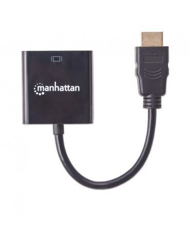 Manhattan 151467 adaptor pentru cabluri video 0,3 m HDMI Tip A (Standard) VGA (D-Sub) Negru