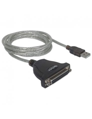 Manhattan 336581 cabluri paralele Negru, Argint 1,8 m