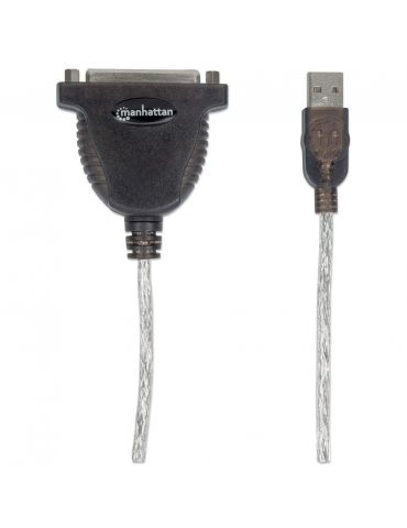 Manhattan 336581 cabluri paralele Negru, Argint 1,8 m