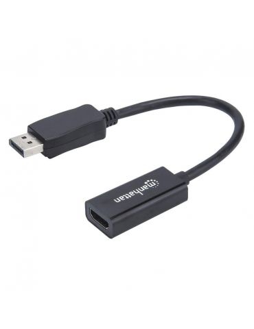 Manhattan 151634 adaptor pentru cabluri video 0,15 m HDMI Tip A (Standard) DisplayPort Negru - Tik.ro