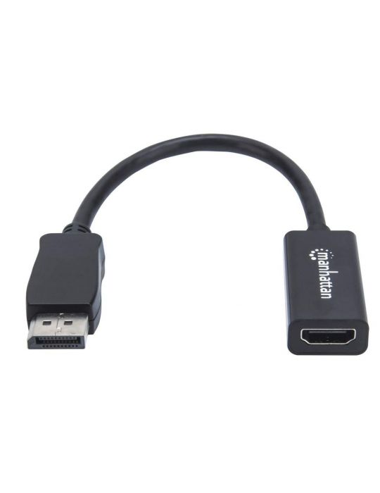 Manhattan 151634 adaptor pentru cabluri video 0,15 m HDMI Tip A (Standard) DisplayPort Negru