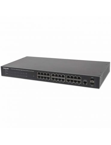 Intellinet 560559 switch-uri Gestionate Gigabit Ethernet (10 100 1000) Power over Ethernet (PoE) Suport Negru - Tik.ro