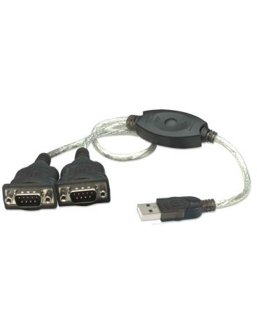 Manhattan 174947 cabluri seriale Negru 0,45 m USB A DB9