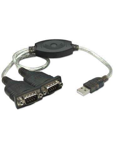 Manhattan 174947 cabluri seriale Negru 0,45 m USB A DB9
