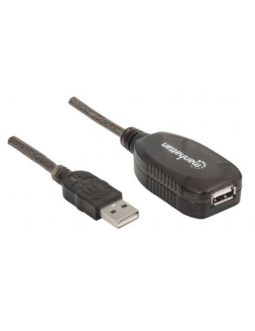 Manhattan 150958 cabluri USB 20 m USB 2.0 USB A Negru