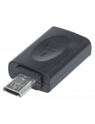 Manhattan 151481 adaptor mufă cablu Micro-USB 5-pin Micro-USB 11-pin Negru - Tik.ro