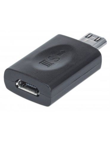 Manhattan 151481 adaptor mufă cablu Micro-USB 5-pin Micro-USB 11-pin Negru