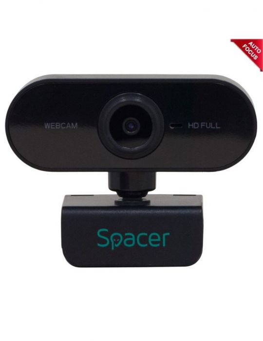 Camera web spacer senzor 1080p full-hd cu auto focus si rezolutie video 1920x1080 black spw-cam-01 (include tv 0.18lei) Spacer -