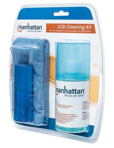 Manhattan 421027 kit-uri pentru curățarea echipamentelor LCD TFT Plasma Lavete umede uscate & lichid curățare echipament 200 ml