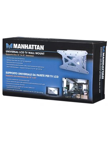 Manhattan 423717 sistem montare monitor stand 81,3 cm (32") Argint De perete
