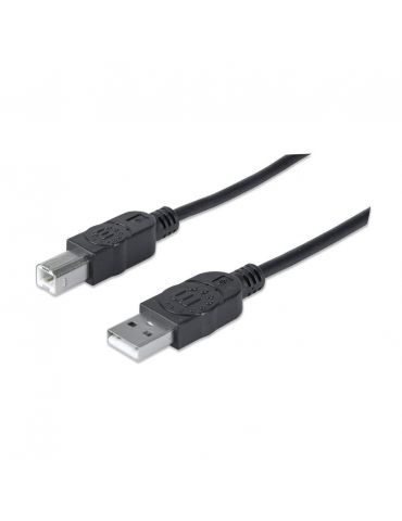 Manhattan 337779 cabluri USB 5 m USB 2.0 USB A USB B Negru