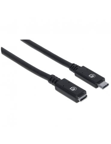 Manhattan 355230 cabluri USB 0,5 m USB 3.2 Gen 2 (3.1 Gen 2) USB C Negru