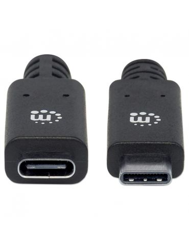 Manhattan 355230 cabluri USB 0,5 m USB 3.2 Gen 2 (3.1 Gen 2) USB C Negru