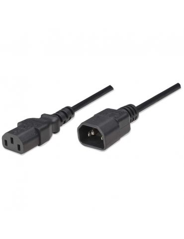 Manhattan 301152 cabluri de alimentare Negru 1,8 m Conector C13 Conector C14