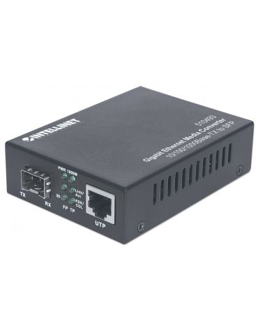 Intellinet 510493 convertoare media pentru rețea 1000 Mbit s Negru
