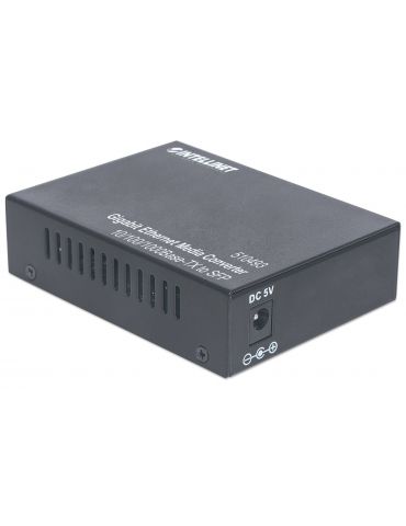 Intellinet 510493 convertoare media pentru rețea 1000 Mbit s Negru