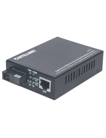 Intellinet 545068 convertoare media pentru rețea 1000 Mbit s Monomodală Negru - Tik.ro