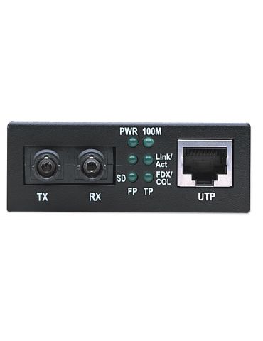 Intellinet 506519 convertoare media pentru rețea 100 Mbit s 1310 nm Multimodală Negru