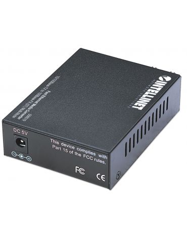 Intellinet 506519 convertoare media pentru rețea 100 Mbit s 1310 nm Multimodală Negru