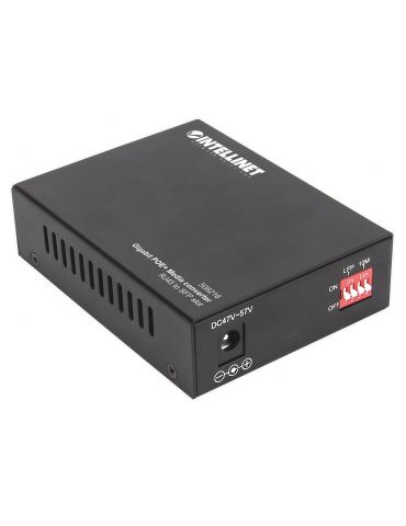 Intellinet 508216 convertoare media pentru rețea 1000 Mbit s Negru