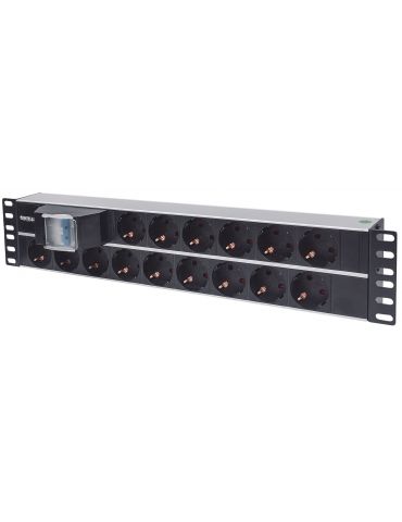 Intellinet 714051 unități de distribuție a energiei electrice (PDU) 15 ieșire(i) AC 2U Aluminiu, Negru - Tik.ro