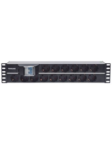 Intellinet 714051 unități de distribuție a energiei electrice (PDU) 15 ieșire(i) AC 2U Aluminiu, Negru