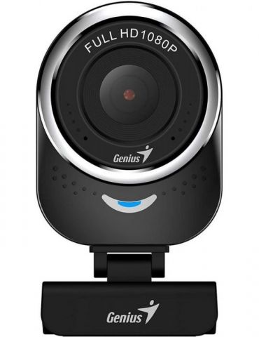 Camera  web genius qcam 6000 full hd rez 1920 x 1080 usb 2.0 microfon negru 32200002400 (include tv 0.18lei) Genius - 1 - Tik.ro
