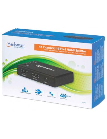 Manhattan 207706 distribuitoare de semnal video HDMI 4x HDMI