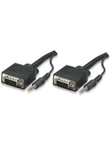 Manhattan SVGA + Audio 10 m VGA (D-Sub) + 3.5mm Negru - Tik.ro