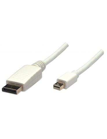 Manhattan 393812 cablu DisplayPort 2 m Mini DisplayPort Alb - Tik.ro