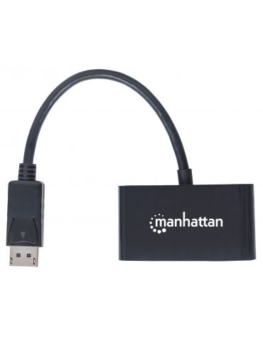 Manhattan 152587 adaptor pentru cabluri video 0,16 m DisplayPort HDMI VGA Negru